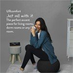 Urban Lifestyle Round Knit Pouf - Hand Woven Cotton, Black