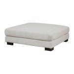 Lexicon Modern Ottoman, Foot Stools Ottoman, Living Room Ottoman Foot Rest, Ottoman Module for Sectional Sofa, 45 Inch Textured Microfiber Square Ottoman for Living Room/Bedroom, Assembled, Beige