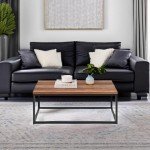 Best Choice Products 44in Modern Industrial Style Rectangular Wood Grain Top Coffee Table, Rustic Accent Furniture for Living Room w/Metal Frame, 1.25in Thick Butcher Block Tabletop - Brown