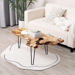WELLAND Live Edge Natural Cedar Wood Coffee Table