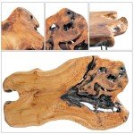 WELLAND Live Edge Cedar Wood Coffee Table Metal Hairpin Legs for Living Room