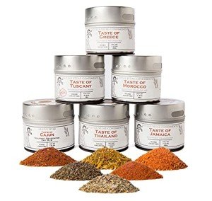 Gourmet Seasoning Collection with Magnetic Tins
