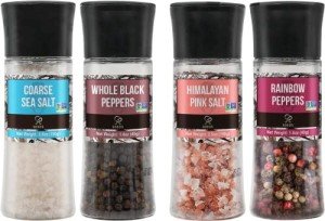 Soeos Spice Seasoning Set with Grinders - 4 Pack