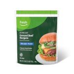 All-Natural 93% Lean Ground Beef Burgers