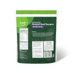 All Natural Ground Beef Burger Patties, 85% Lean