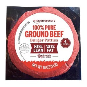 Pure Ground Beef Burger Patties - 80/20 Blend