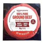 Pure Ground Beef Burger Patties - 80/20 Blend