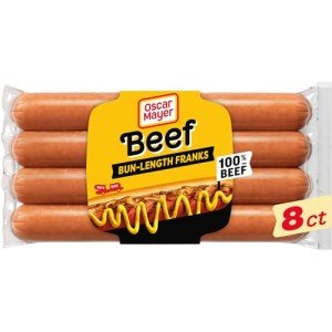 Oscar Mayer Bun-Length Beef Franks - 8 Count