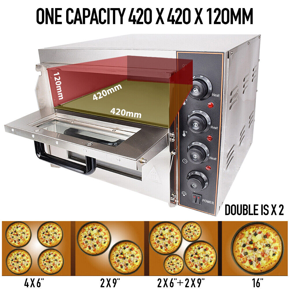 Double Deck Countertop Pizza Oven for 16" Pizzas