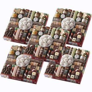 5 Red Gift Boxes - Gourmet Italian Treats Set