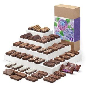 Gourmet Chocolate Brownie Gift Basket - 48 Pieces
