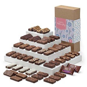 Mother's Day Gourmet Brownie Gift Basket - 48 Pieces