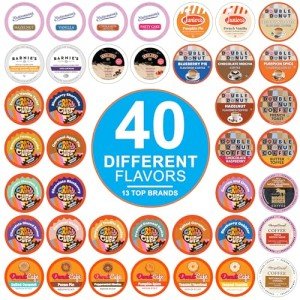 Assorted Flavored Coffee Pods Variety Pack, 40 Count