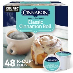 Cinnabon Cinnamon Roll Coffee K-Cup Pods, 48 Count