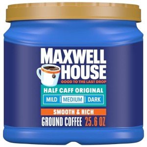Maxwell House Half Caff Medium Roast Coffee Canister