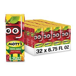 Mott's 100% Fruit Punch Juice Boxes, 32 Count