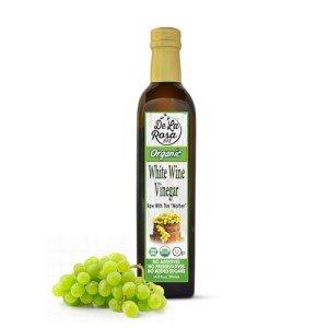De La Rosa Raw Organic White Wine Vinegar, 16.9 Oz