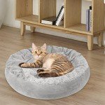 Cozy Round Dog Bed with Hooded Blanket