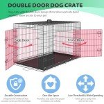 Double-Door Folding Dog Crate for Small Dogs