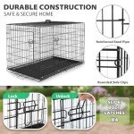 Double-Door Folding Dog Crate for Small Dogs