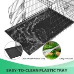 Double-Door Folding Dog Crate for Small Dogs