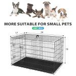 Double-Door Folding Dog Crate for Small Dogs
