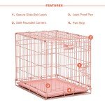 Pink Folding Metal Dog Crate for Maltese
