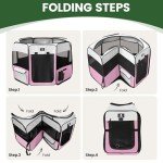 Portable Pet Playpen for Small Dogs and Cats