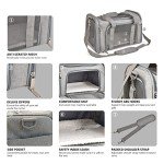 Henkelion Soft-Sided Dog Carrier for Travel - Grey