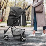 MoNiBloom 3-Wheel Pet Stroller for Small Dogs