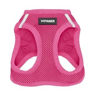 Best Pet Supplies Voyager Step-in Air Dog Harness - All Weather Mesh, Reflective, No Pull Harness for Small, Medium Dogs, Cats - Secure with Hook & Loop Fastener, Buckle, Double D-Rings - Fuchsia, M