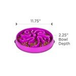 Outward Hound Fun Feeder Slo Bowl, Large Slow Feeder Dog Bowl, 4 Cups, Purple