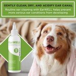 VetWELL Ear Cleaner for Dogs and Cats - Otic Rinse for Infections and Controlling Ear Infections and Odor in Pets - 8 oz (Cucumber Melon)