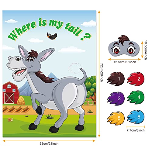 Pin the Tail on the Donkey Game - 30 Tails