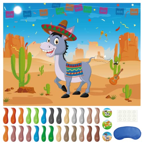 Pin the Tail on the Donkey Fiesta Game