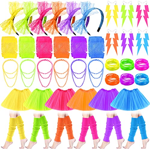 80s Costume Accessories Set for Neon Party Fun