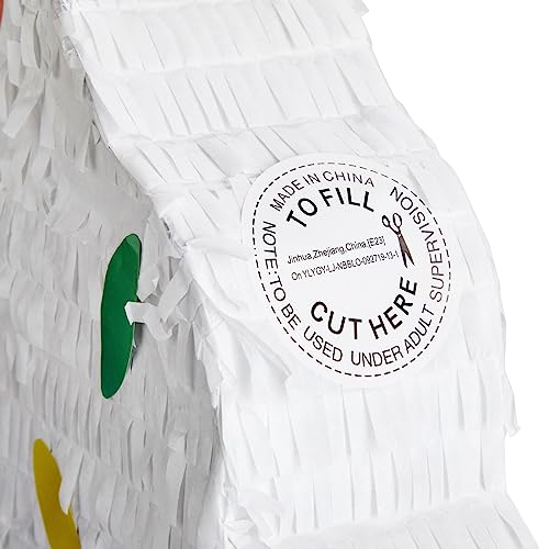 Blue Panda Pull String Cupcake Piñata for Parties