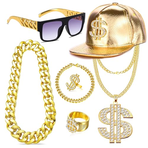 80s 90s Hip Hop Costume Accessories Set