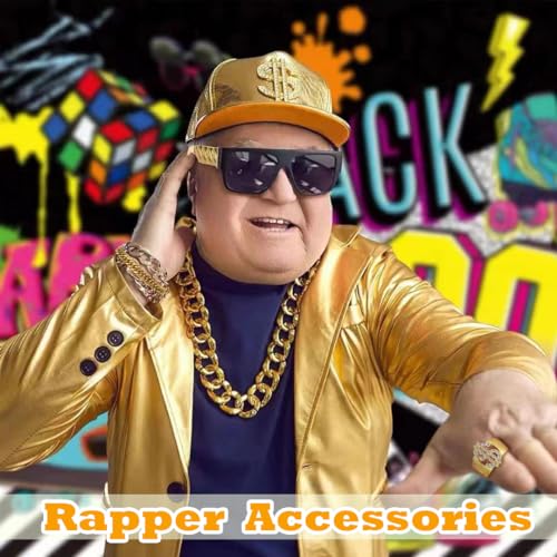 80s 90s Hip Hop Costume Accessories Set