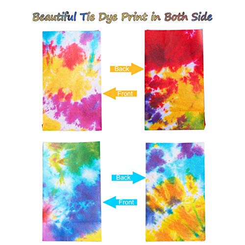 24 Tie Dye Paper Bags for Colorful Parties