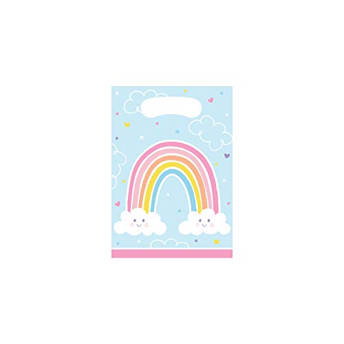 Rainbow Party Favor Bags, 8 ct, 6.25" x 9