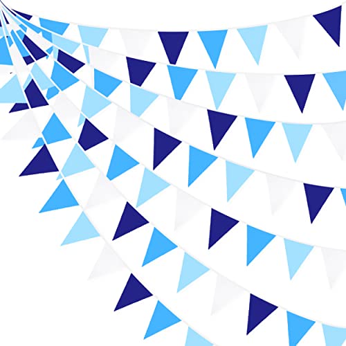 Royal Blue Triangle Flag Bunting Garland for Parties
