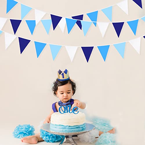 Royal Blue Triangle Flag Bunting Garland for Parties