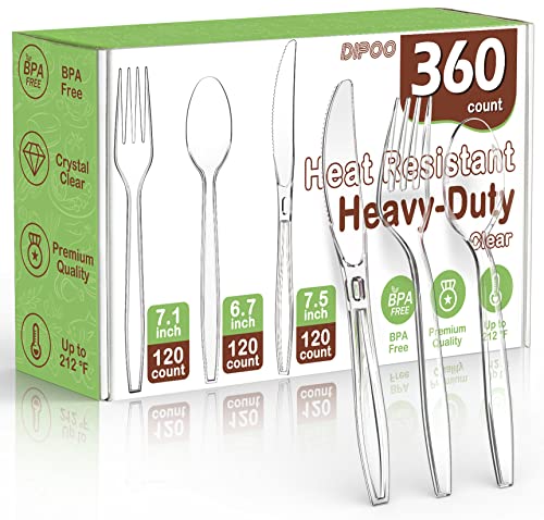 360pcs Heavy Duty Silverware Set for Party Supply