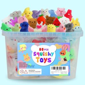 80 Pcs Kawaii Squishy Toy Party Favors