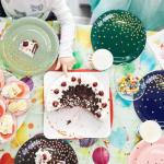 White & Gold Dessert Plates & Napkins Set,105 PCS