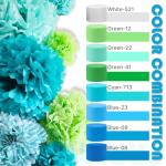 PartyWoo Crepe Paper Streamers 6 Rolls - Variety Pack