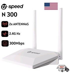 U-Speed N300 WiFi Router for Home Coverage