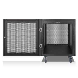 Sound Town 12U Steel Rack with Mesh Doors