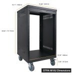 Sound Town 16U Server Rack with Mesh Doors